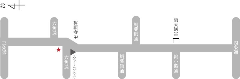 ホテルグレイスリー京都三条アクセスマップ