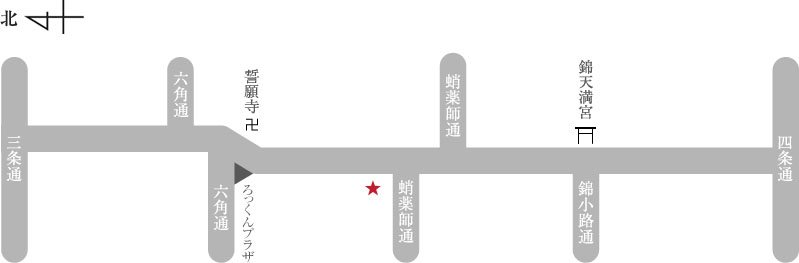 京都新京極「鞄館」タニムラアクセスマップ